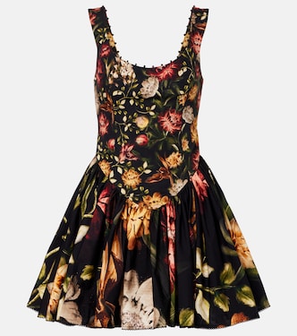 Pluma floral cotton minidress | Agua by Agua Bendita