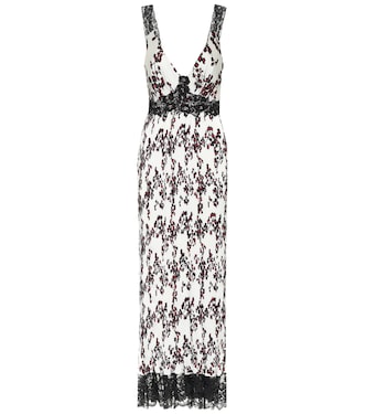Abito in raso con pizzo | Rabanne