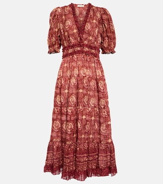 Robe midi Elli imprimée en coton mélangé | Ulla Johnson