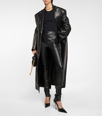 Leggings in pelle a vita alta | Wardrobe.NYC