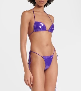 Slip bikini con pailettes | LaQuan Smith
