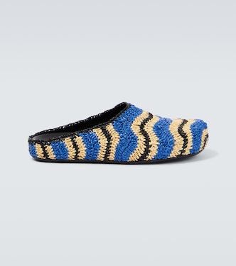 x No Vacancy Inn raffia-effect slippers | Marni