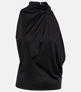 Top de satén con cuello alto | Versace