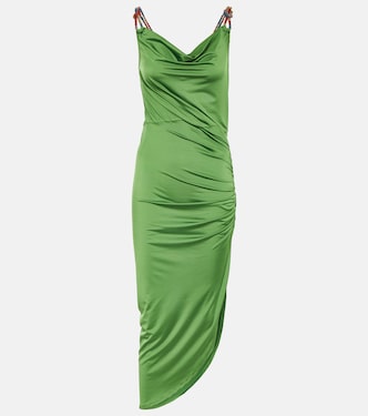 Biava beaded ruched midi dress | Veronica Beard