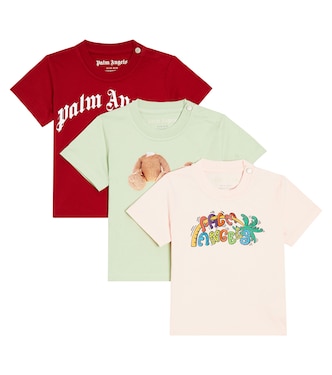 Baby - Set di 3 T-shirt in jersey di cotone | Palm Angels Kids