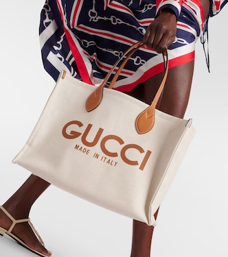 Tote Medium aus Canvas mit Leder | Gucci