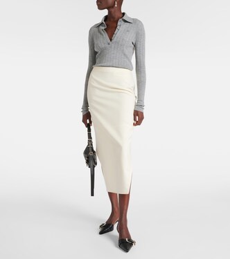 Asymmetric mohair and wool midi skirt | Givenchy