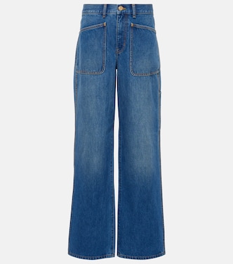 High-rise cargo jeans | Tory Burch