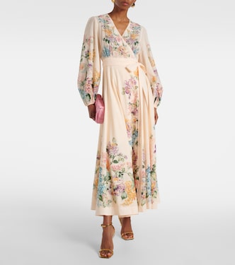 Robe Halliday en coton à fleurs | Zimmermann