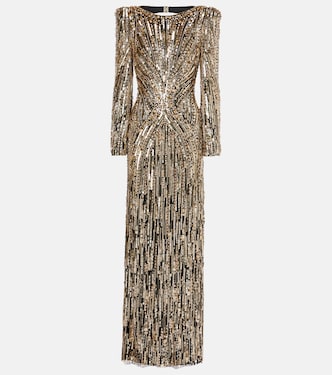Abito lungo Avalon con paillettes | Jenny Packham