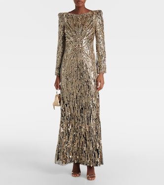 Abito lungo Avalon con paillettes | Jenny Packham