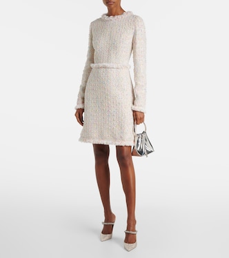 Abito corto in bouclé con frange | Giambattista Valli