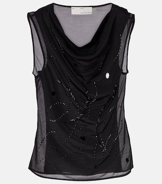 Top in mesh con perline | Xu Zhi