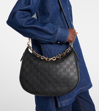 Schultertasche GG Medium aus Leder | Gucci