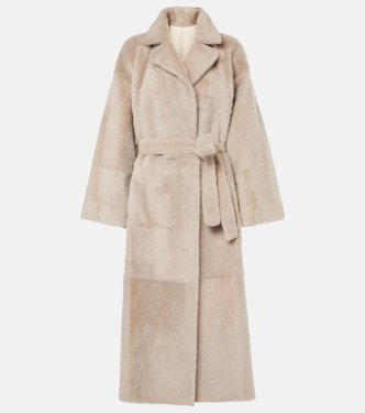 Reversible shearling and leather coat | Brunello Cucinelli