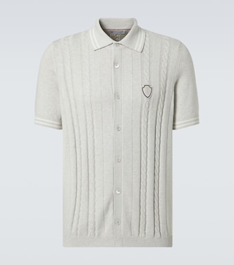 Cable-knit cotton shirt | Brunello Cucinelli