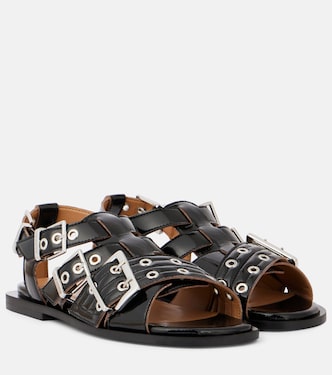 Buckle-detail sandals | Ganni
