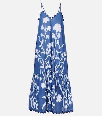 Printed cotton maxi dress | Juliet Dunn