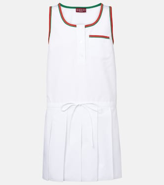 Web Stripe pleated minidress | Gucci