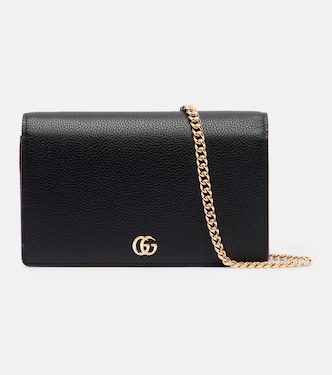 Cartera con cadena GG Petite Marmont de piel | Gucci