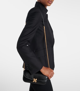 Skull Flower leather shoulder bag | McQueen