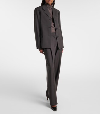 Mikkela high-rise wool and mohair pants  | The Row