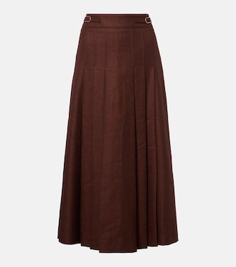 Wesley wool and cashmere midi skirt | Gabriela Hearst