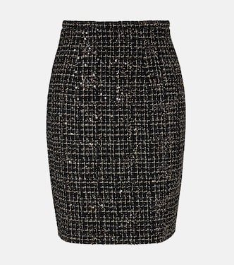 Ayaka sequined tweed pencil skirt | Safiyaa