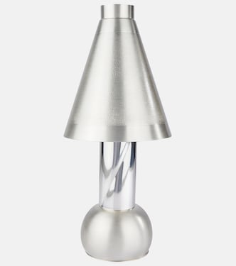 Silver-plated metal table lamp | Natalia Criado