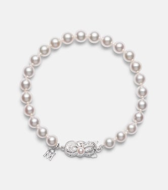 18kt white gold bracelet with pearls | Mikimoto