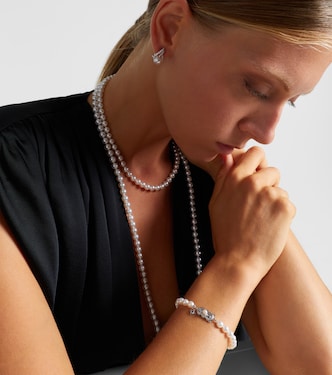 18kt white gold bracelet with pearls | Mikimoto