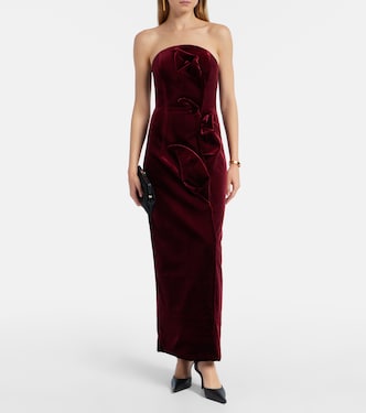 Vestido largo Marilyn de terciopelo | Leo Lin