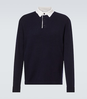 Wool and cashmere polo sweater | Allude
