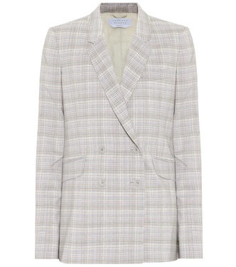 Blazer Helena a quadri in lana stretch | Gabriela Hearst