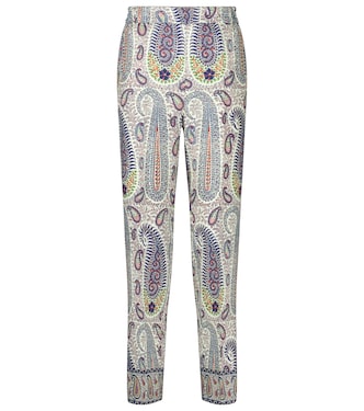 Pantaloni a stampa paisley in lana e seta | Etro