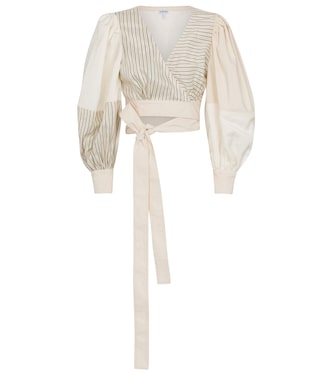 Puff sleeve wrap top | Loewe