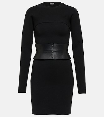 Belted wool-blend minidress | Tom Ford