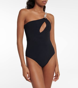 Saint embellished one-shoulder swimsuit | Simkhai