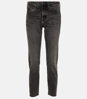 Jean slim Girlfriend à taille mi-haute | AG Jeans