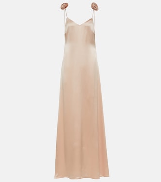 Vestido de fiesta en seda con apliques | Magda Butrym