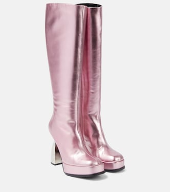 Botas mosqueteras Angel de piel metalizada | Nodaleto