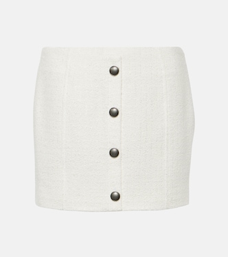 Minifalda de tweed bouclé a cuadros | Alessandra Rich