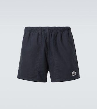 Logo cotton twill shorts | Bode