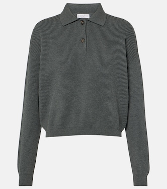 Cotton polo sweater | Brunello Cucinelli