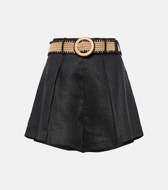 Shorts Halliday in lino a vita alta | Zimmermann