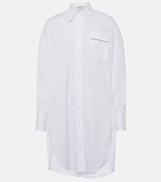 Robe chemise en coton mélangé | Brunello Cucinelli