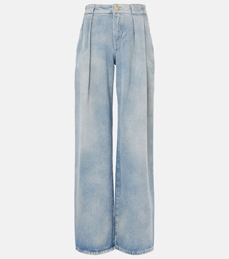Jeans a gamba larga e vita alta | Balmain