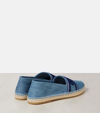 Espadrilles en denim brodé à logo | Gucci