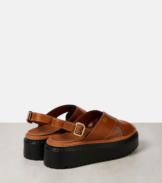 Sandales à plateforme en cuir | Prada