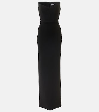 Abito lungo a corsetto Malla in crêpe | Solace London